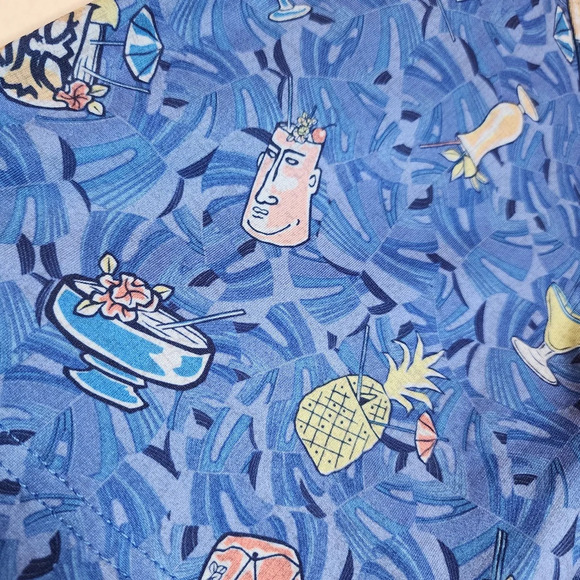 Johnnie-O Luau Prep-Formance Blue Short Sleeve Polo Shirt. Size medium - Picture 11 of 16